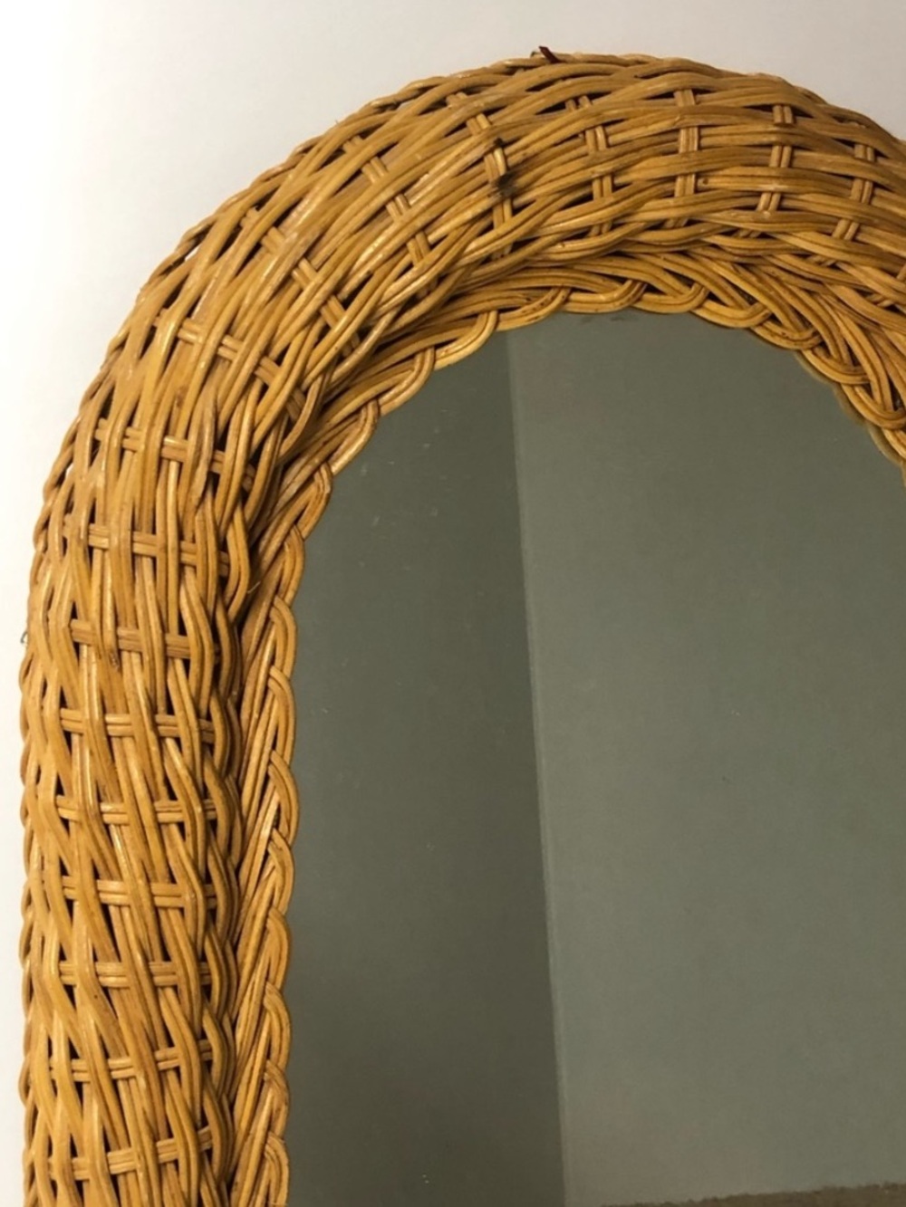 Wicker Ratton Boho Hanging Mirror - Picture 3 of 5